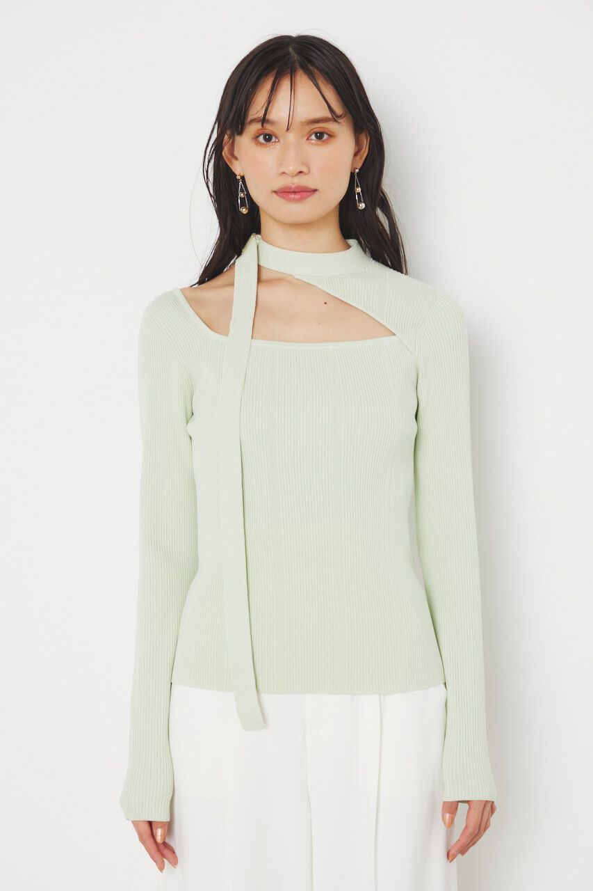 rienda「チョーカーデザインKnit TOP」|ニット・セーター|