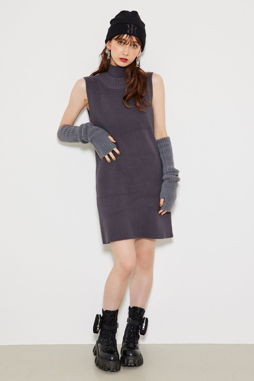 rienda「レイヤードNCミニKnit OP」|ワンピース|D/GRY3