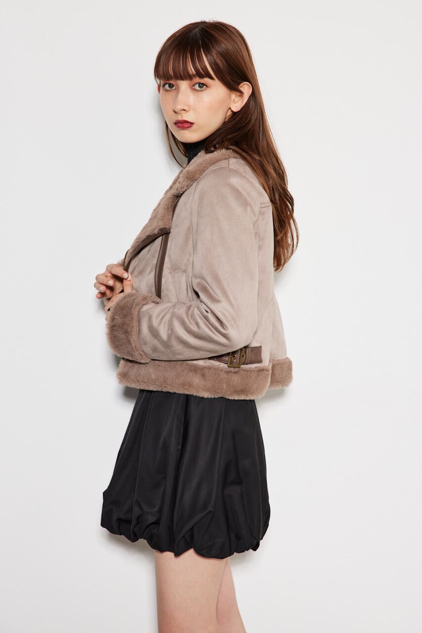 rienda「フェイクファーライダースムートンJK」|その他|