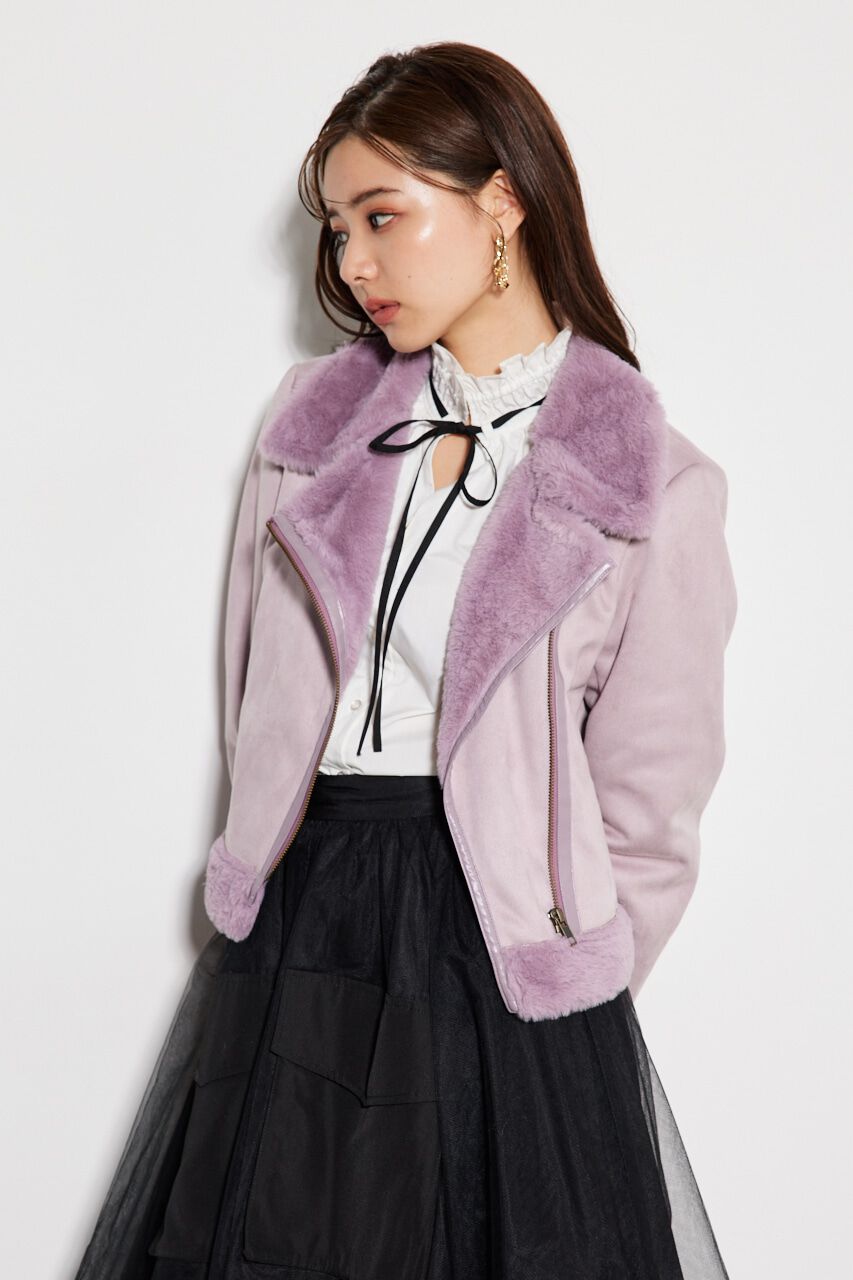 rienda「フェイクファーライダースムートンJK」|その他|