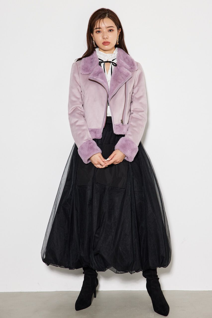 rienda「フェイクファーライダースムートンJK」|その他|