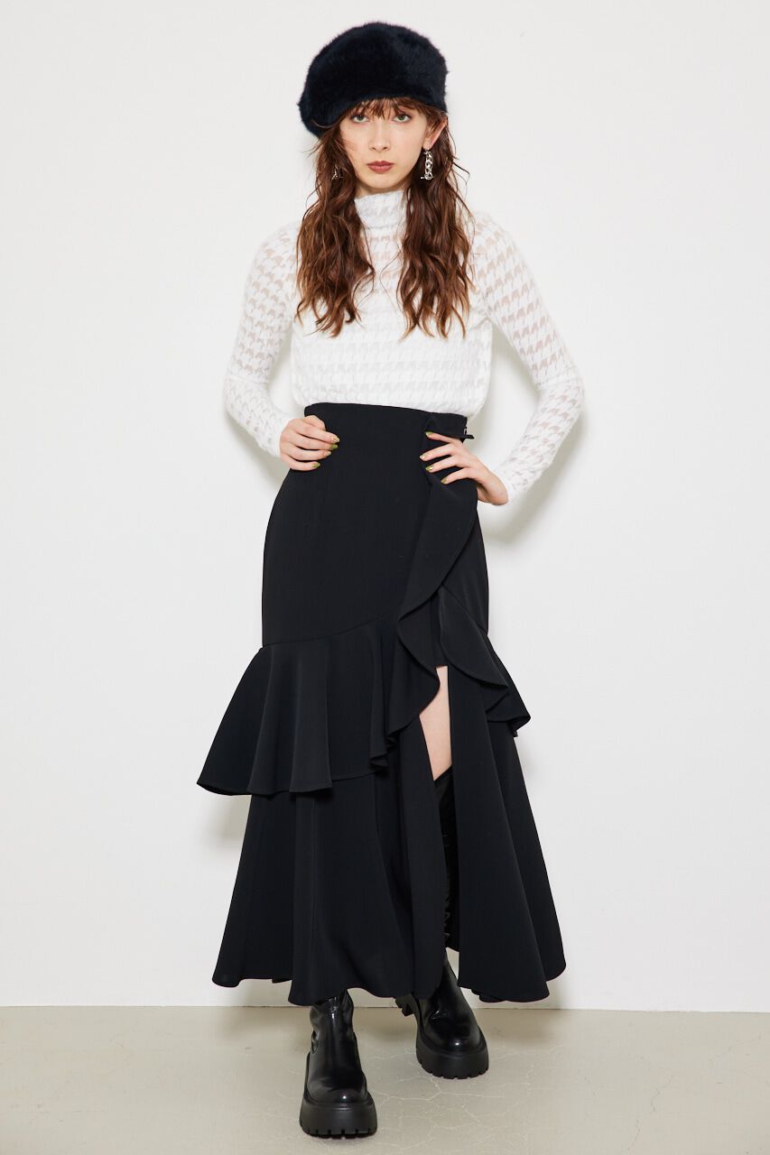 rienda「千鳥デザインカットTOP」|Tシャツ・カットソー|