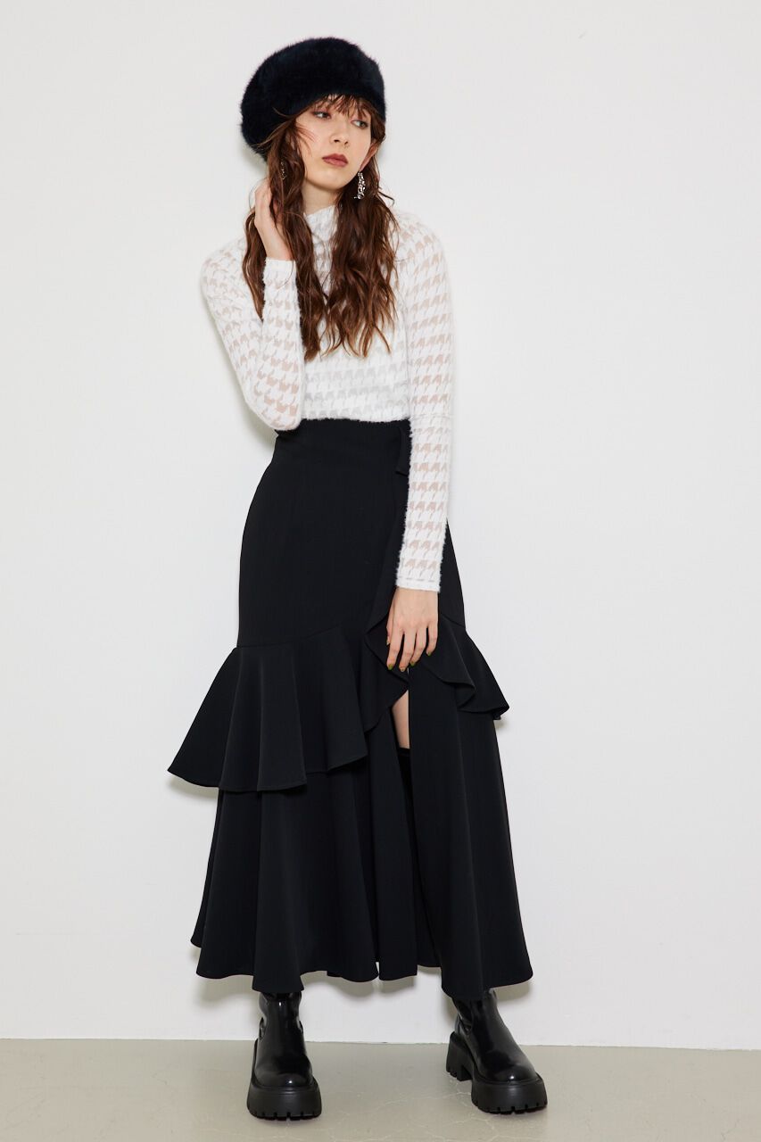 rienda「千鳥デザインカットTOP」|Tシャツ・カットソー|