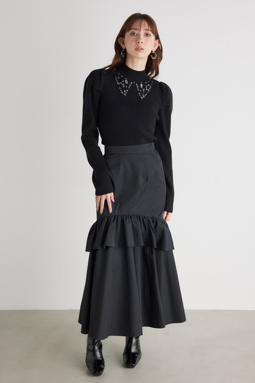 rienda「ビジューカラーKnit TOP」|ニット・セーター|