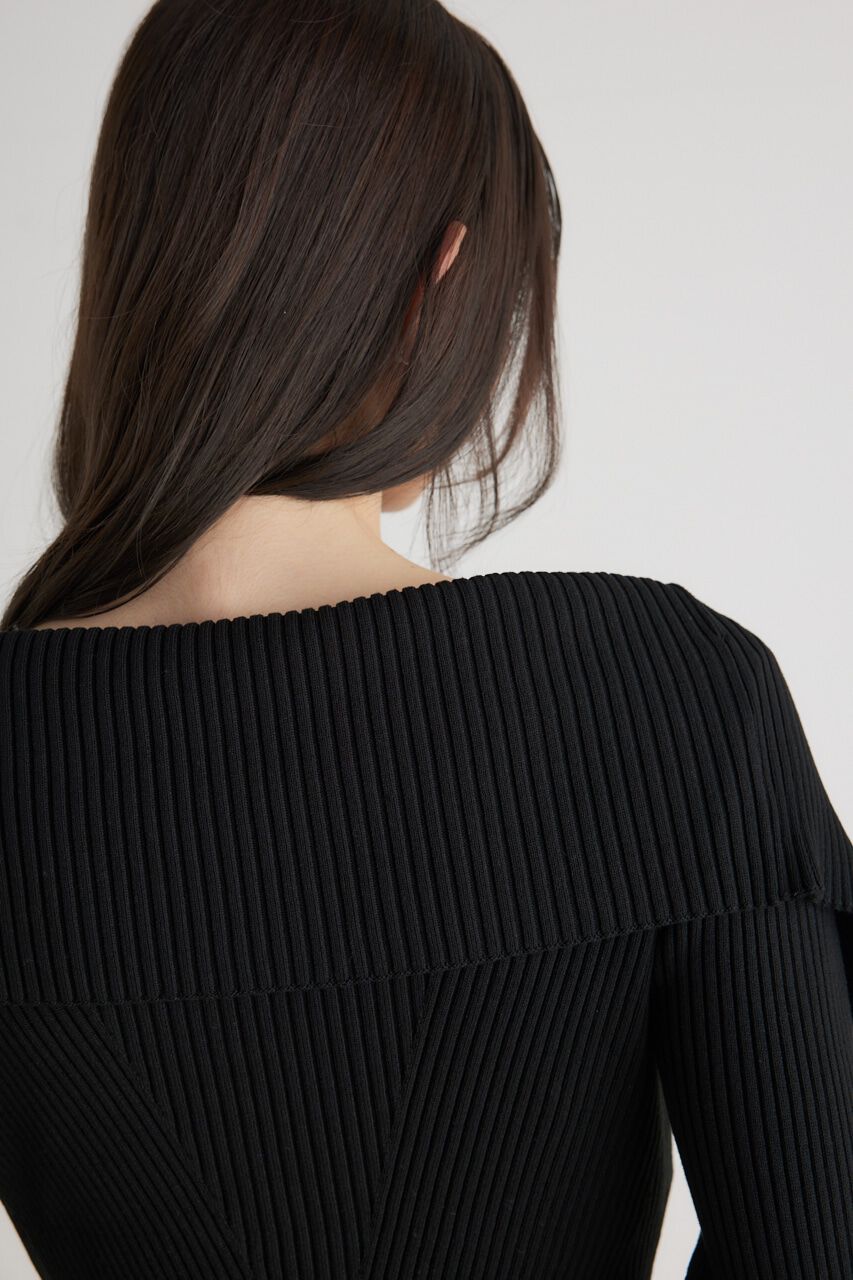 rienda「オーバーカラータイトmini Knit OP」|ワンピース|