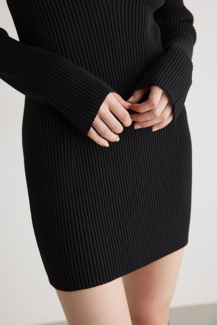 rienda「オーバーカラータイトmini Knit OP」|ワンピース|