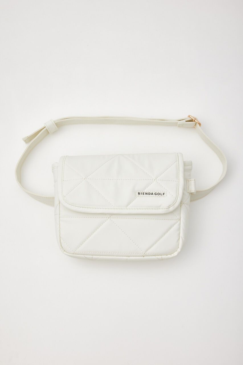 rienda「RIENDA GOLFキルティングポーチ」|ポーチ|WHT