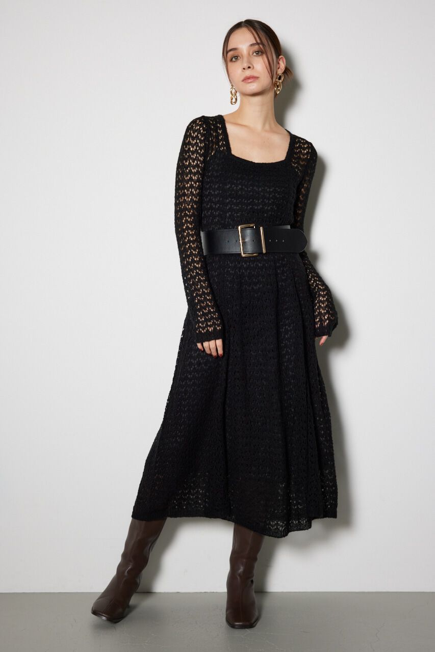 rienda「ソフティーニットフレアワンピース」|ワンピース|