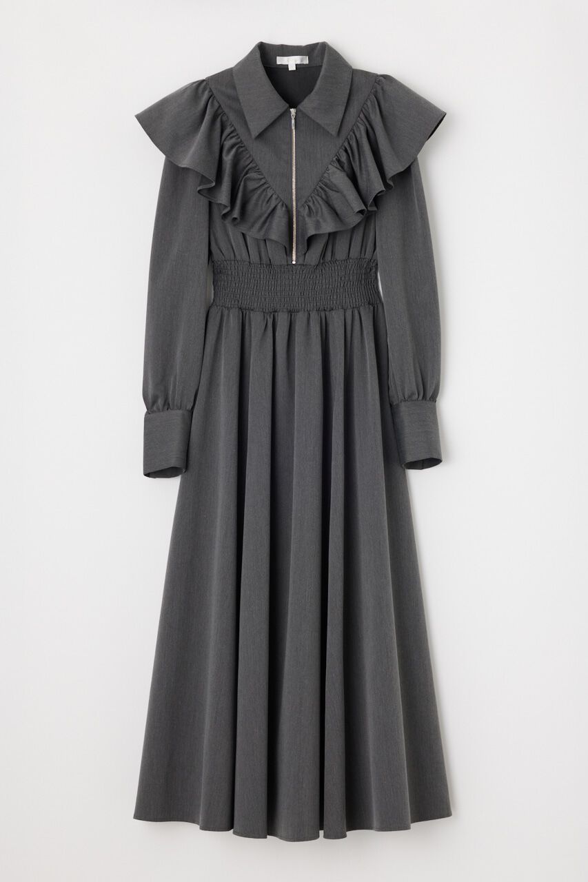 rienda「フロントZIPシャツ ワンピース」|ワンピース|