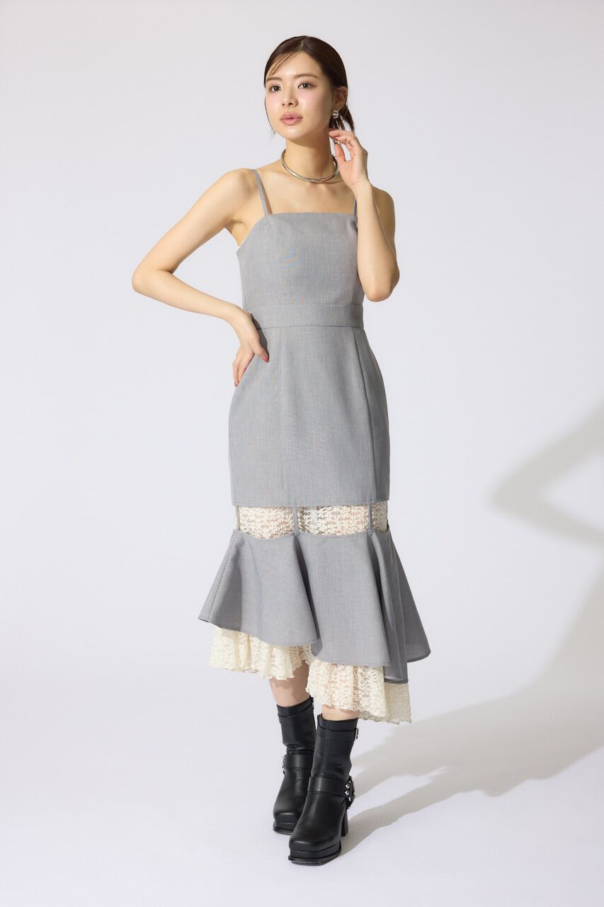 rienda「オフショルレースコンビマーメイドワンピース」|ワンピース|