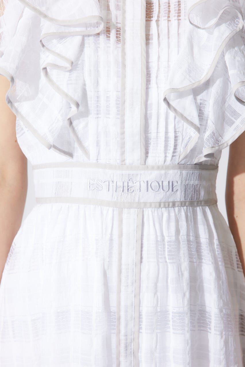 rienda「配色ロゴダブルフリルティアードワンピース」|ワンピース|