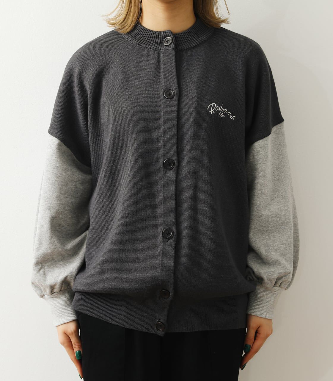 RODEO CROWNS「(WEB限定)裏毛ドッキングニットカーディガン」|カーディガン|