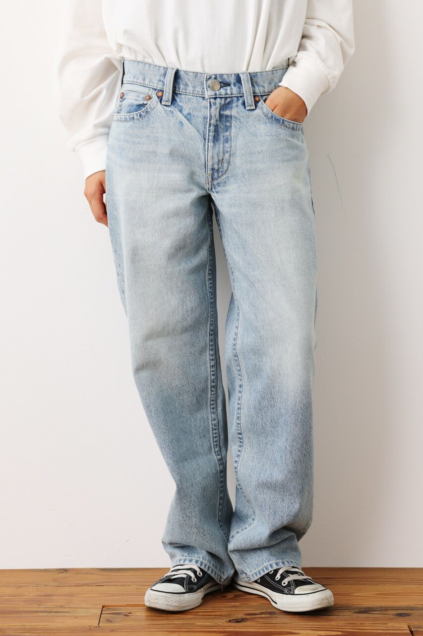 RODEO CROWNS「Rough Chic LOOSE STRAIGHT」|デニム|L/BLU1