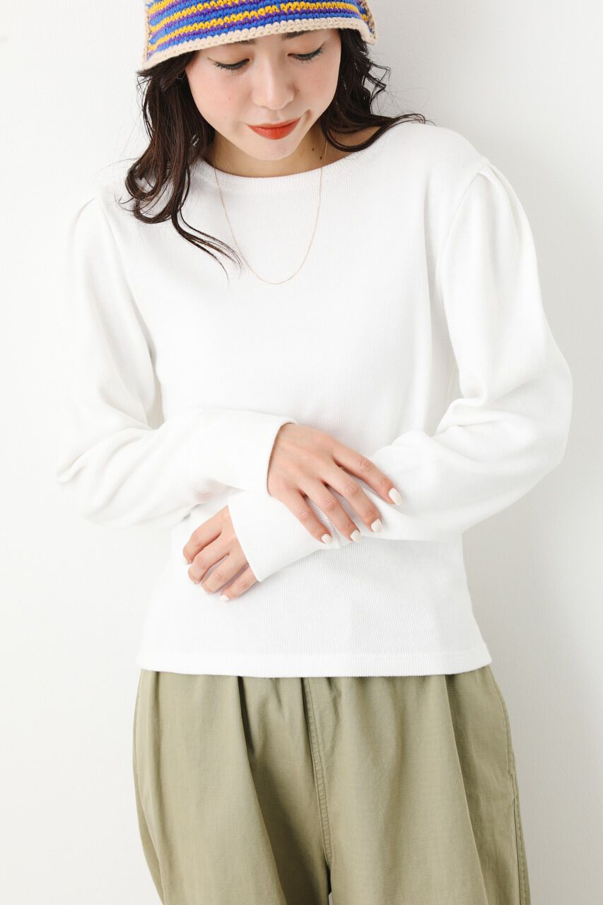 RODEO CROWNS「ショルダーパフスリーブトップス」|Tシャツ・カットソー|O/WHT1