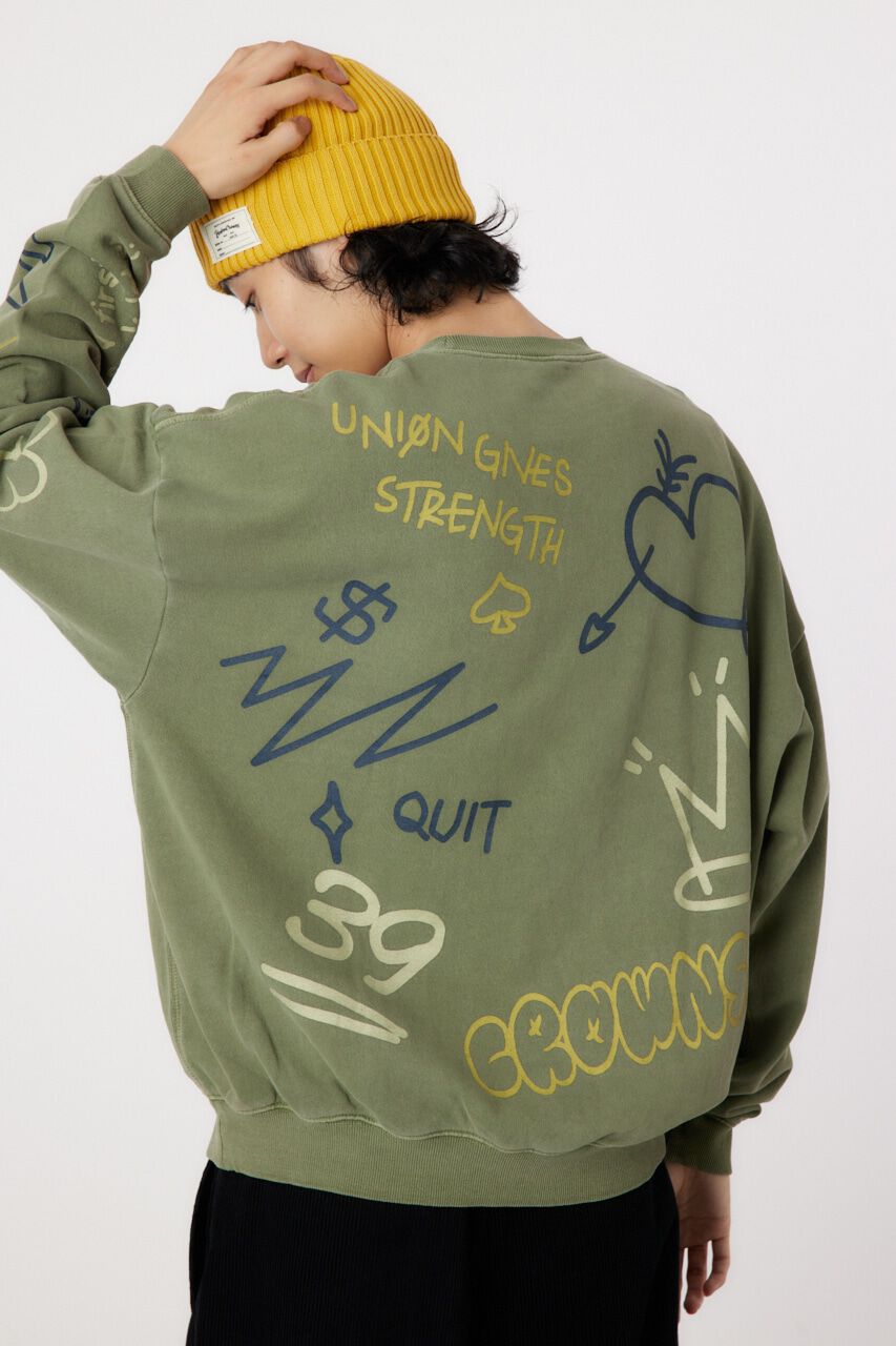 RODEO CROWNS「ピグメントラクガキスウェット」|パーカー|