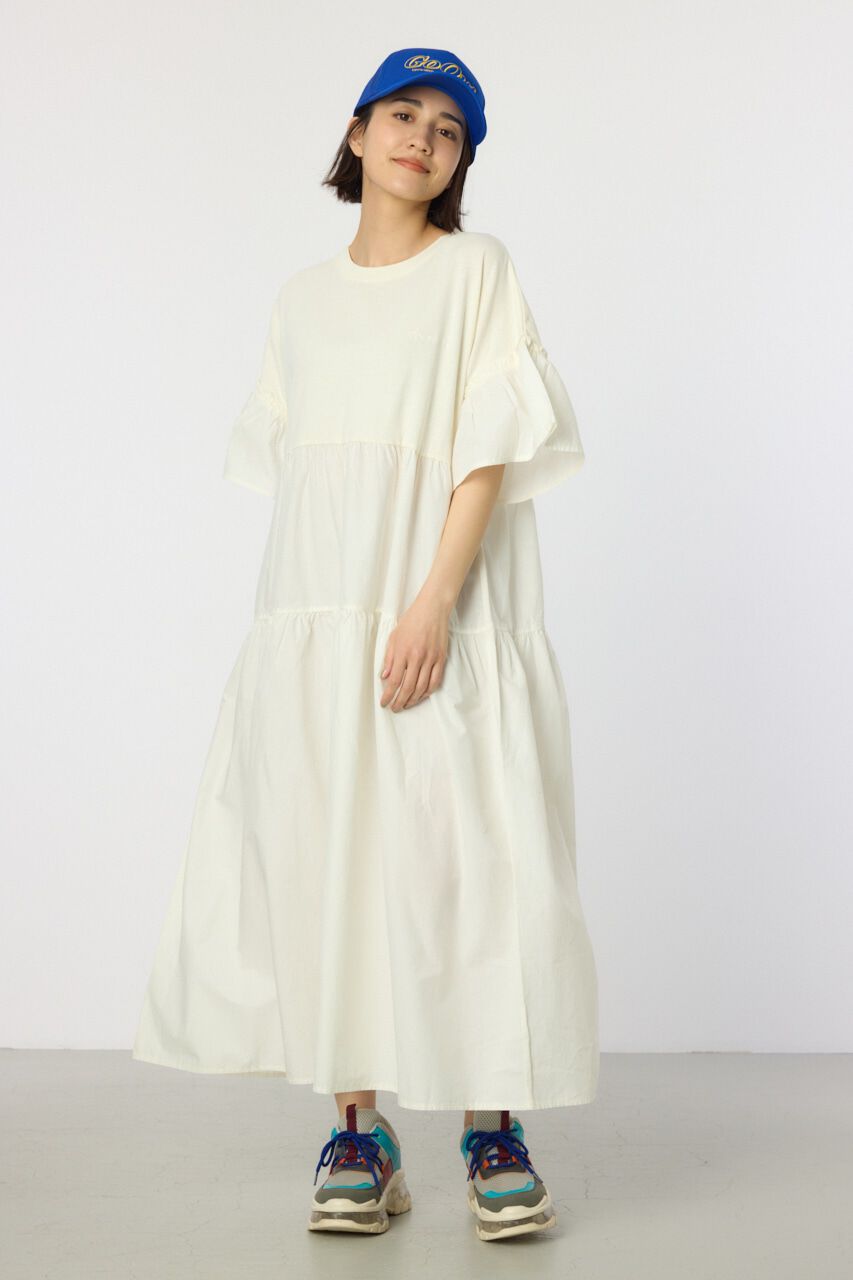 RODEO CROWNS「ピグメントドッキングティアードワンピース」|ワンピース|O/WHT1
