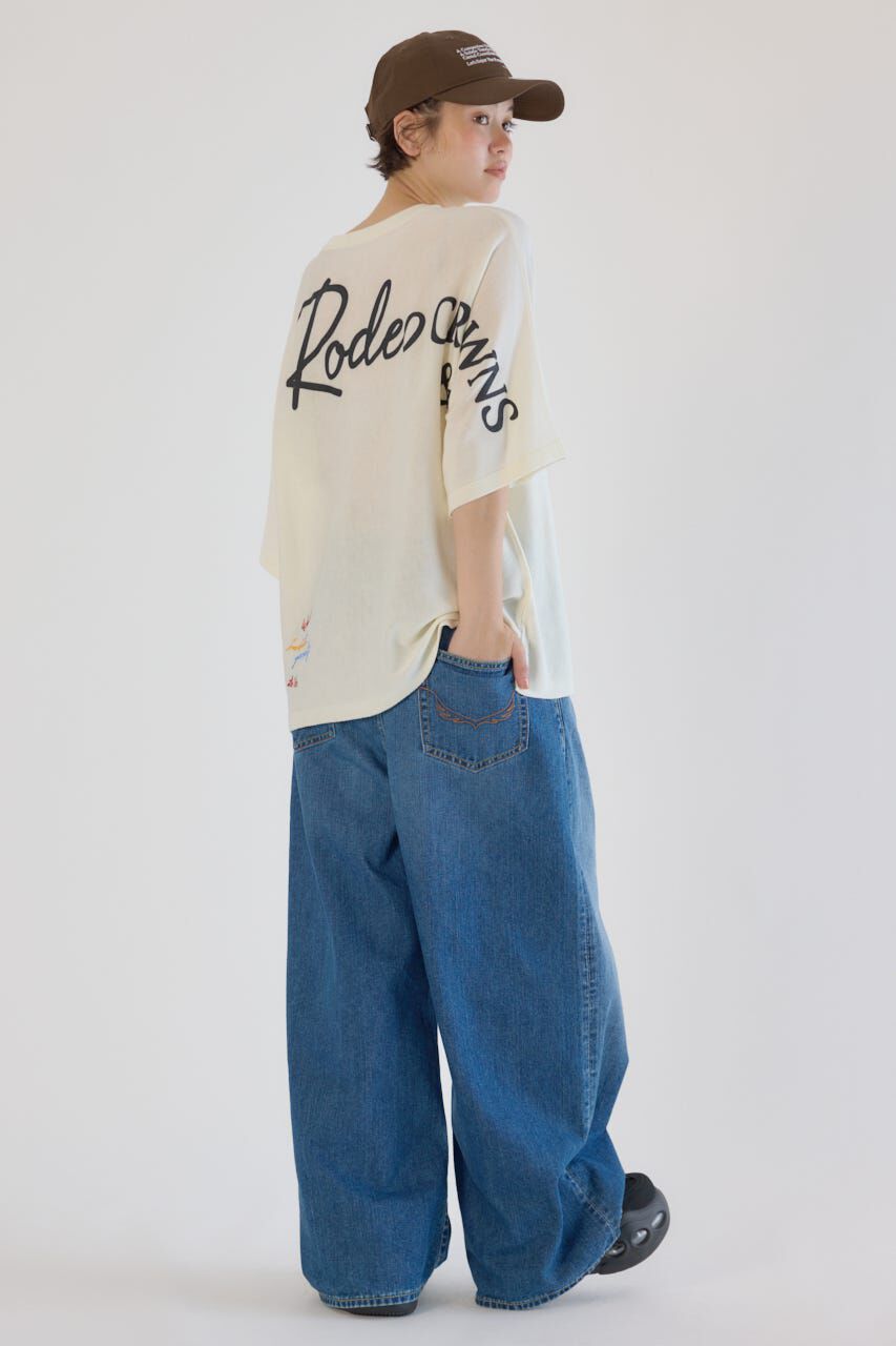 RODEO CROWNS「BIG LOGO5分袖ニットトップス」|ニット・セーター|