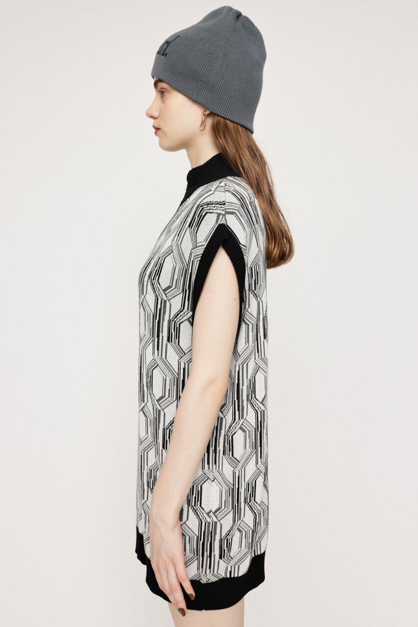 SLY「ZIP UP JACQUARD チュニック」|ニット・セーター|