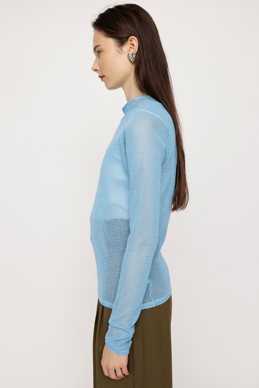 SLY「ASYMMETRY MESH L／S トップス」|Tシャツ・カットソー|