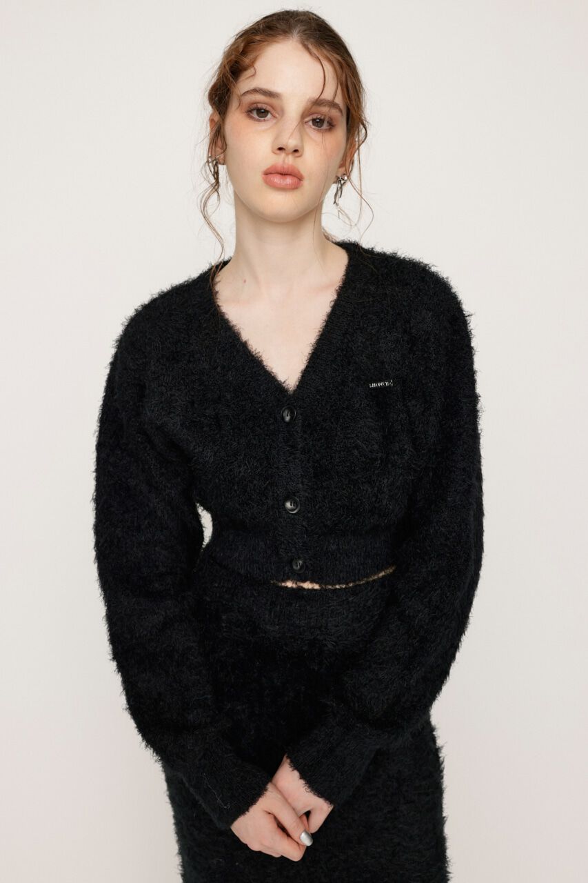 SLY「SHAGGY V／N CROP カーディガン」|カーディガン|