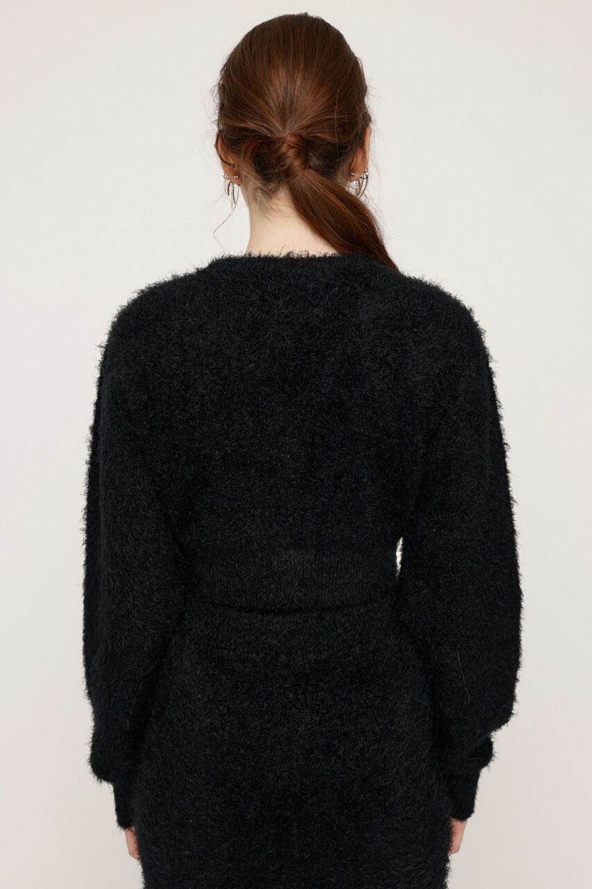 SLY「SHAGGY V／N CROP カーディガン」|カーディガン|