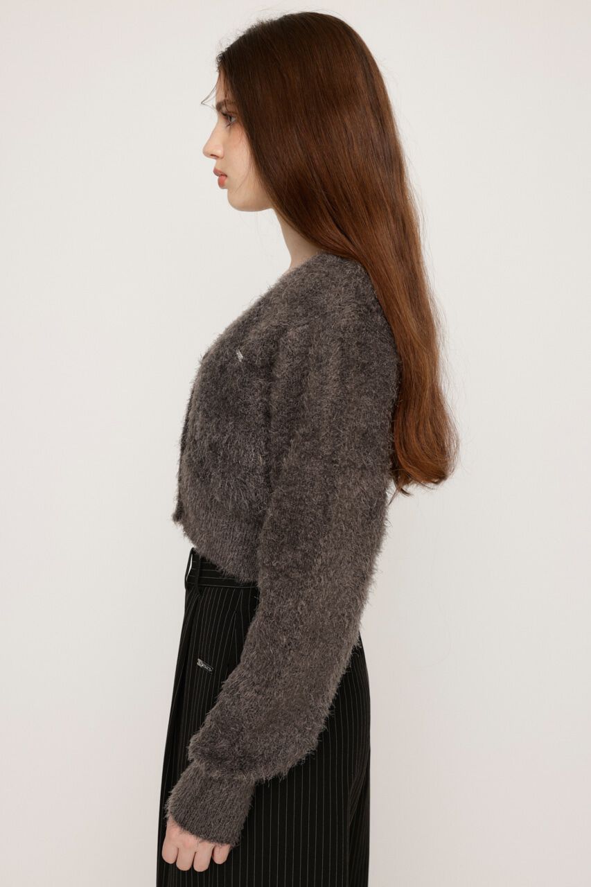 SLY「SHAGGY V／N CROP カーディガン」|カーディガン|