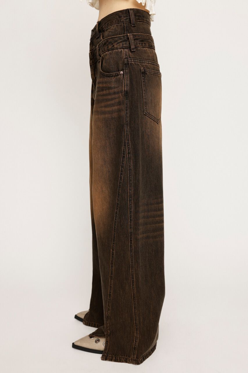 SLY「LAYERED STRAIGHT パンツ」|デニム|