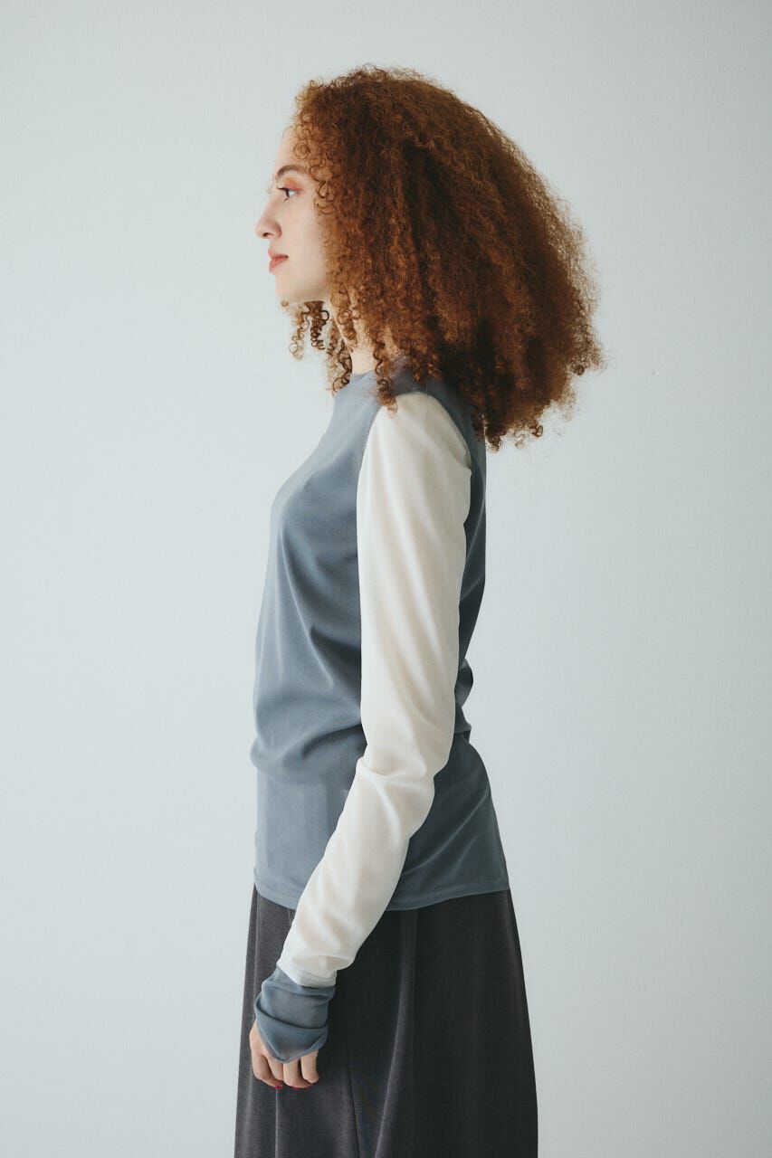 HeRIN.CYE「Crew neck mesh inner tops」|Tシャツ・カットソー|