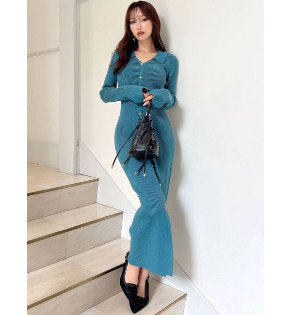 RESEXXY「ポロニットタイトワンピース」|ワンピース|