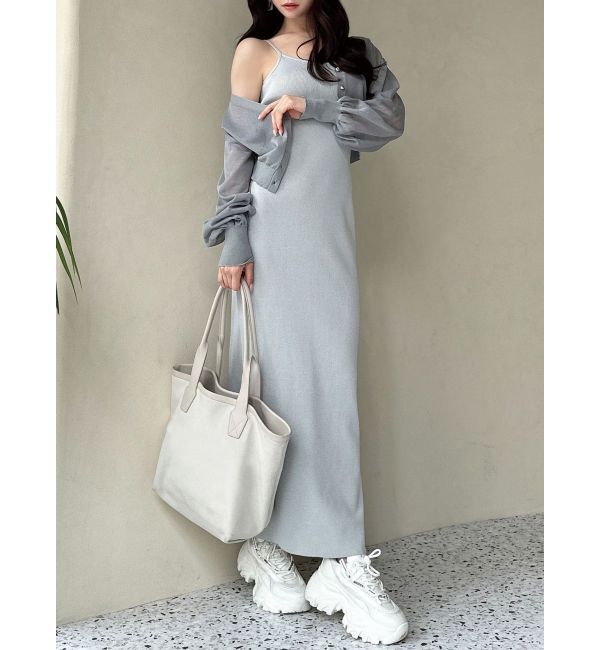 RESEXXY「シアーカーデコンビニットワンピース」|ワンピース|