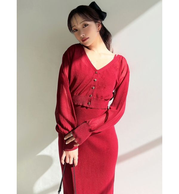 RESEXXY「シアーカーデコンビニットワンピース」|ワンピース|