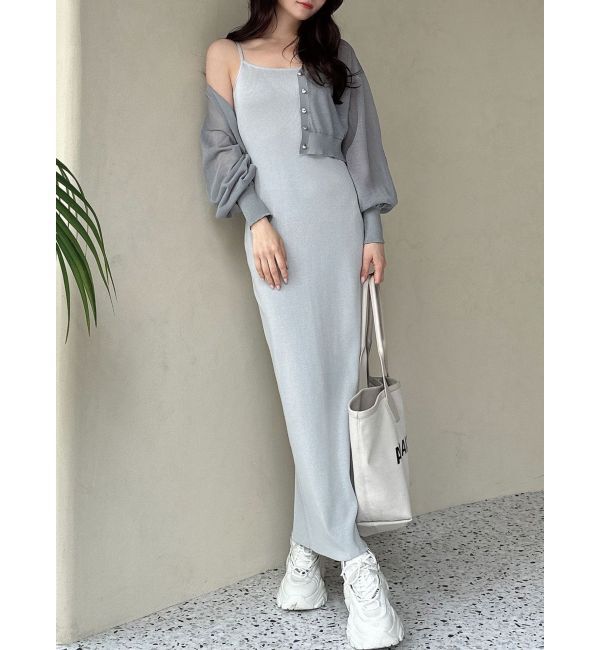 RESEXXY「シアーカーデコンビニットワンピース」|ワンピース|