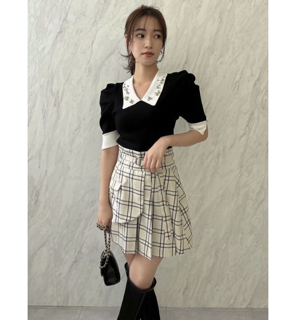 dazzlin「レイヤードプリーツミニスカート」|スカート|