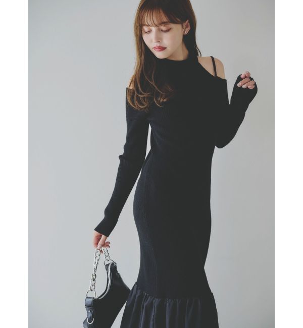 dazzlin「バブルヘムニットワンピース」|ワンピース|