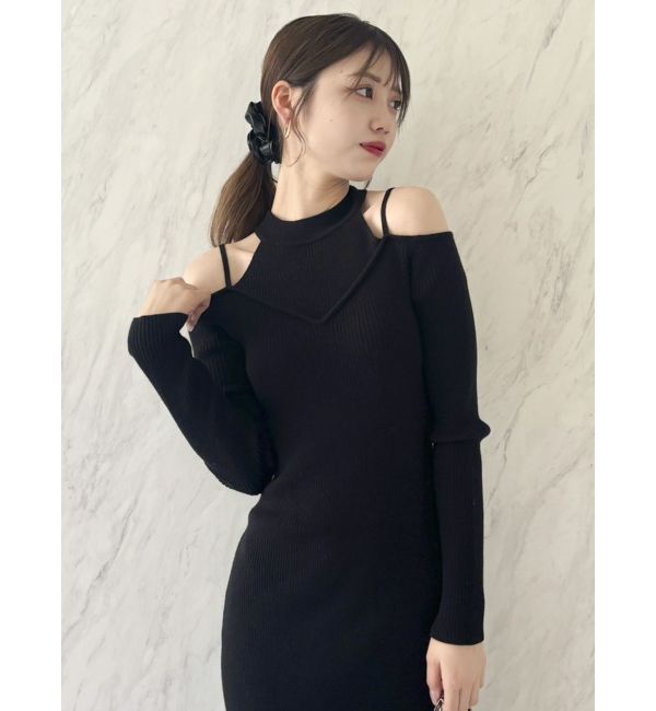 dazzlin「バブルヘムニットワンピース」|ワンピース|