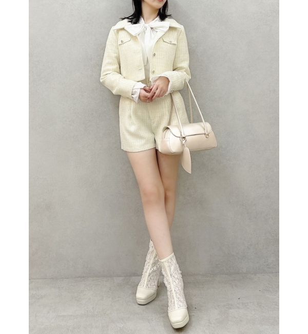 dazzlin「【セットアップ対応】ツイードタックショートパンツ」|その他|