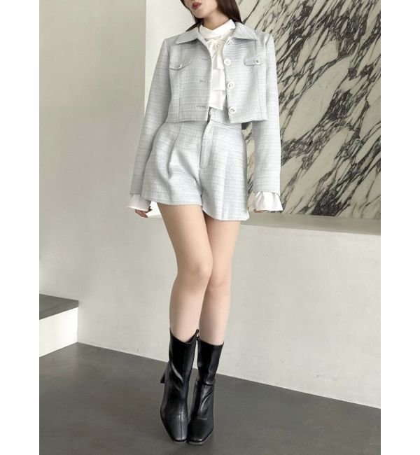 dazzlin「【セットアップ対応】ツイードタックショートパンツ」|その他|