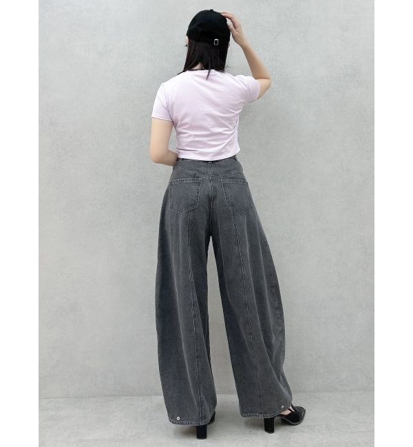 dazzlin「カーブタックデニムパンツ」|デニム|