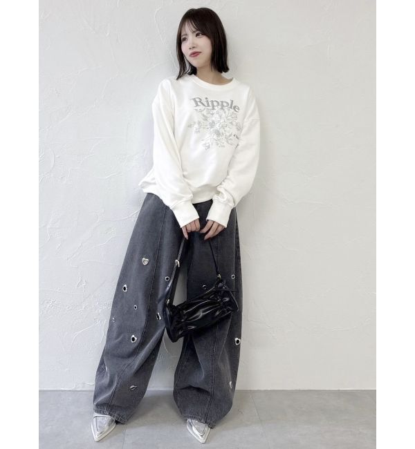 dazzlin「カーブタックデニムパンツ」|デニム|