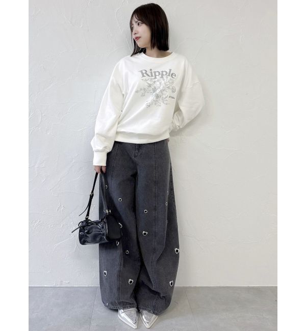 dazzlin「カーブタックデニムパンツ」|デニム|