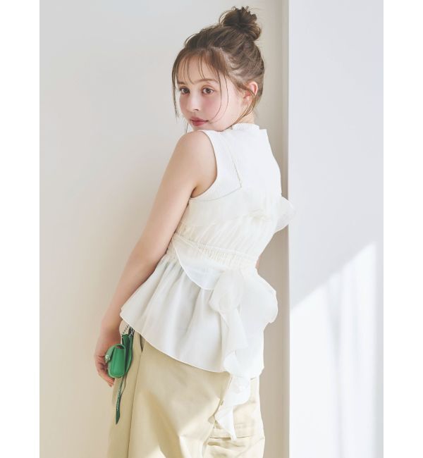 dazzlin「2WAYフルイドペプラムビスチェ」|キャミソール|