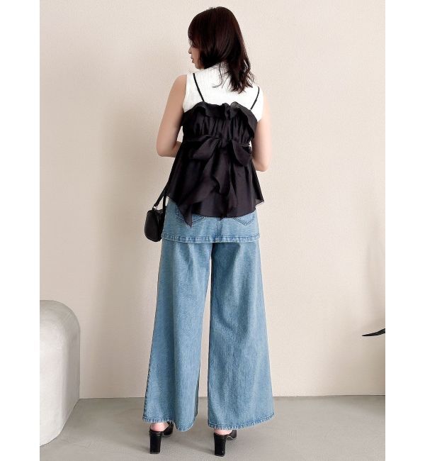 dazzlin「2WAYフルイドペプラムビスチェ」|キャミソール|