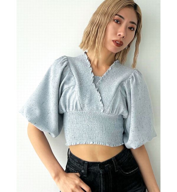 EMODA「シャーリングミニトップ」|Tシャツ・カットソー|