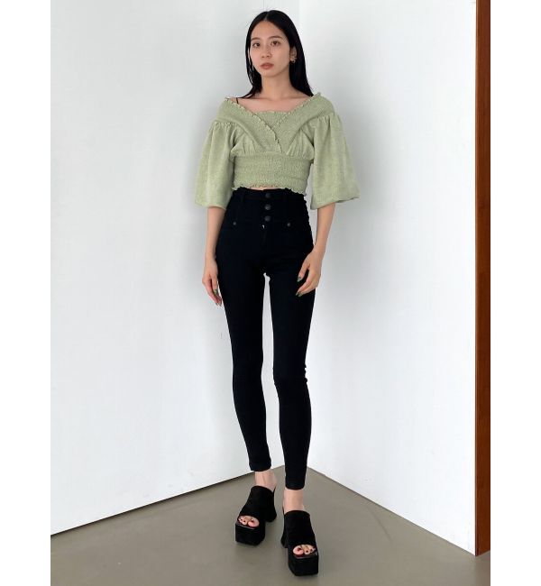 EMODA「シャーリングミニトップ」|Tシャツ・カットソー|