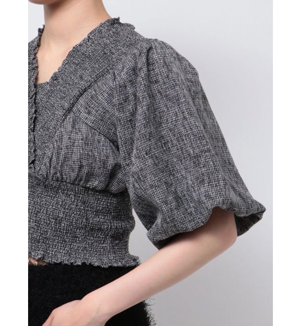 EMODA「シャーリングミニトップ」|Tシャツ・カットソー|