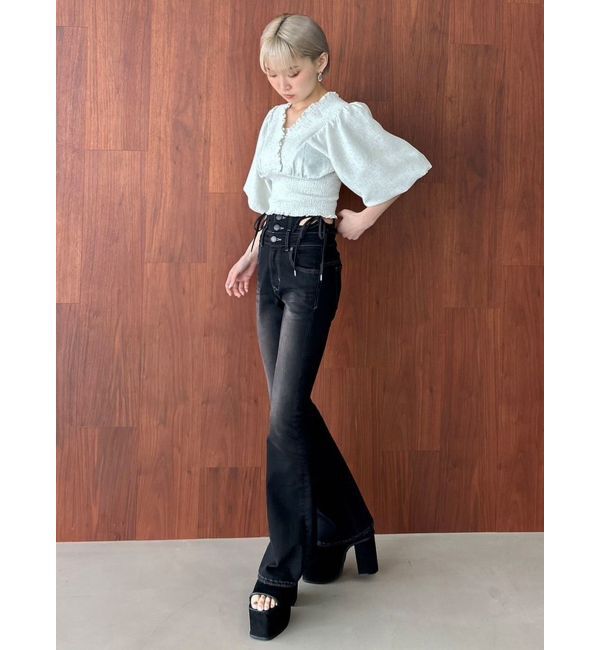 EMODA「シャーリングミニトップ」|Tシャツ・カットソー|