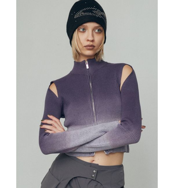 EMODA「グラデーションリブジップニット」|ニット・セーター|