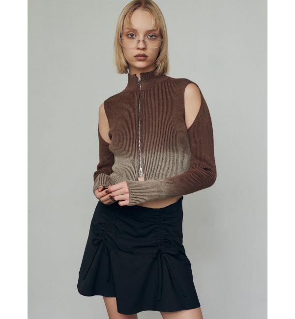 EMODA「グラデーションリブジップニット」|ニット・セーター|