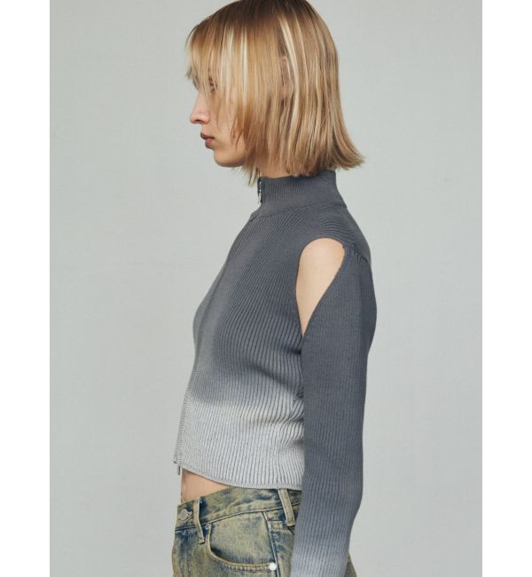 EMODA「グラデーションリブジップニット」|ニット・セーター|