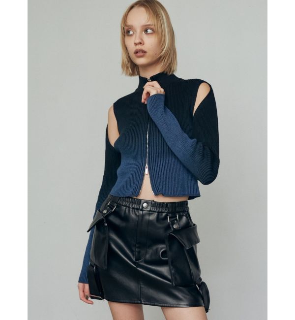 EMODA「グラデーションリブジップニット」|ニット・セーター|